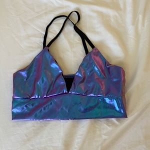 Shiny, holographic Bralette